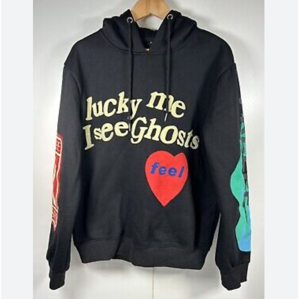 Lucky Me I See Ghosts Hoodie Adult M Kanye West Kid Cudi Camp Flog Gnaw Nov 11